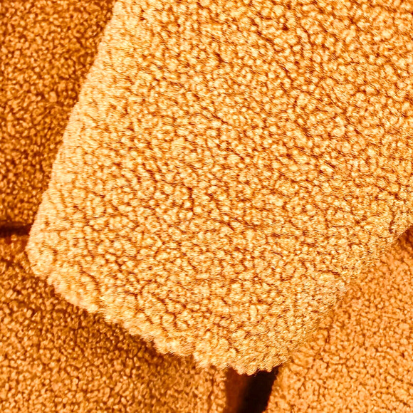 French Connection Women’s Coat Scandi Luxe Teddy Texture Faux XL Longline Brown - Picture 12 of 13